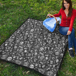 Grunge Rock And Roll Pattern Print Quilt