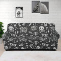 Grunge Rock And Roll Pattern Print Sofa Cover