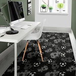 Grunge Soccer Ball Pattern Print Area Rug