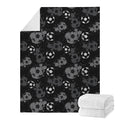 Grunge Soccer Ball Pattern Print Blanket