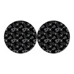 Grunge Soccer Ball Pattern Print Car Coasters