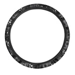 Grunge Soccer Ball Pattern Print Car Steering Wheel Cover