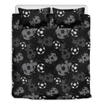 Grunge Soccer Ball Pattern Print Duvet Cover Bedding Set