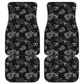 Grunge Soccer Ball Pattern Print Front and Back Car Floor Mats