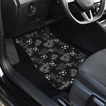 Grunge Soccer Ball Pattern Print Front and Back Car Floor Mats