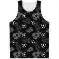 Grunge Soccer Ball Pattern Print Men's Tank Top