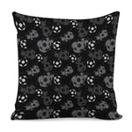 Grunge Soccer Ball Pattern Print Pillow Cover