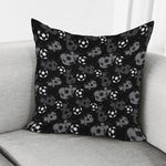 Grunge Soccer Ball Pattern Print Pillow Cover