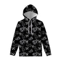 Grunge Soccer Ball Pattern Print Pullover Hoodie
