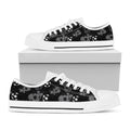 Grunge Soccer Ball Pattern Print White Low Top Sneakers