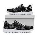 Grunge Soccer Ball Pattern Print White Running Shoes