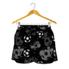 Grunge Soccer Ball Pattern Print Women's Shorts
