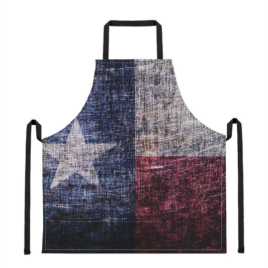 Grunge Texas Flag Print Apron