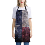 Grunge Texas Flag Print Apron