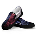 Grunge Texas Flag Print Black Slip On Sneakers