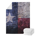 Grunge Texas Flag Print Blanket