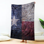 Grunge Texas Flag Print Blanket