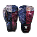 Grunge Texas Flag Print Boxing Gloves