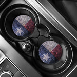 Grunge Texas Flag Print Car Coasters