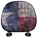 Grunge Texas Flag Print Car Headrest Covers