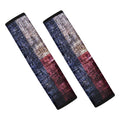 Grunge Texas Flag Print Car Seat Belt Covers