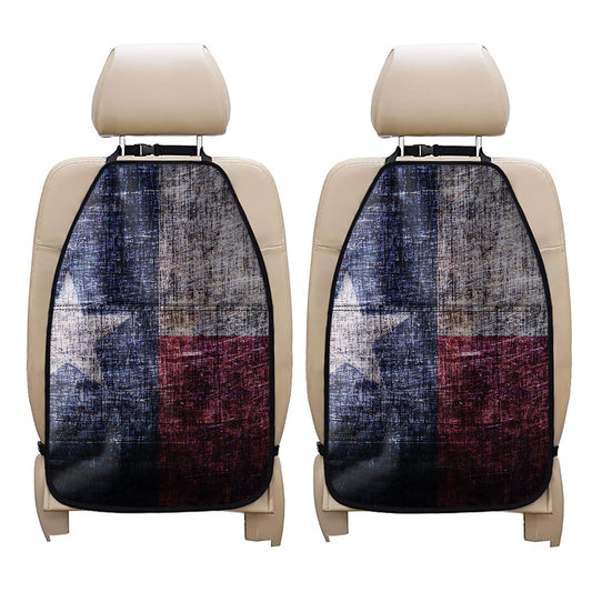 Grunge Texas Flag Print Car Seat Organizers