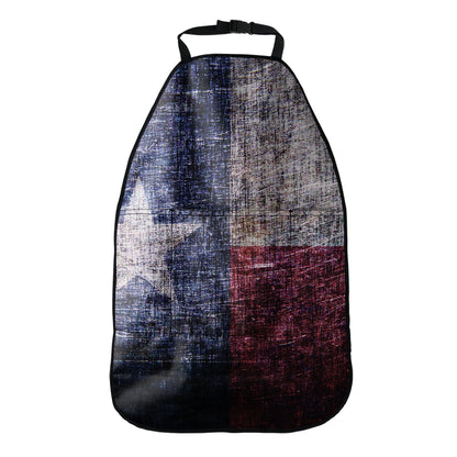 Grunge Texas Flag Print Car Seat Organizers