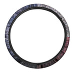 Grunge Texas Flag Print Car Steering Wheel Cover