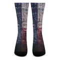 Grunge Texas Flag Print Crew Socks