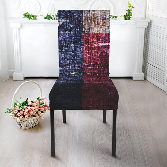 Grunge Texas Flag Print Dining Chair Slipcover