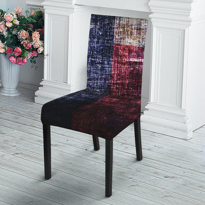Grunge Texas Flag Print Dining Chair Slipcover