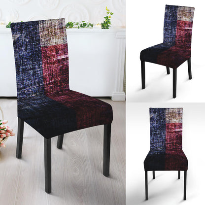 Grunge Texas Flag Print Dining Chair Slipcover