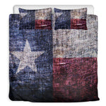 Grunge Texas Flag Print Duvet Cover Bedding Set