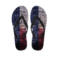 Grunge Texas Flag Print Flip Flops