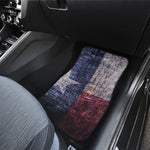 Grunge Texas Flag Print Front and Back Car Floor Mats