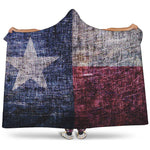 Grunge Texas Flag Print Hooded Blanket