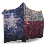 Grunge Texas Flag Print Hooded Blanket