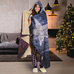 Grunge Texas Flag Print Hooded Blanket