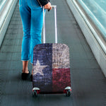 Grunge Texas Flag Print Luggage Cover