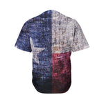 Grunge Texas Flag Print Men's Baseball Jersey