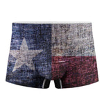 Grunge Texas Flag Print Men's Boxer Briefs