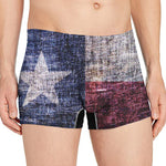 Grunge Texas Flag Print Men's Boxer Briefs