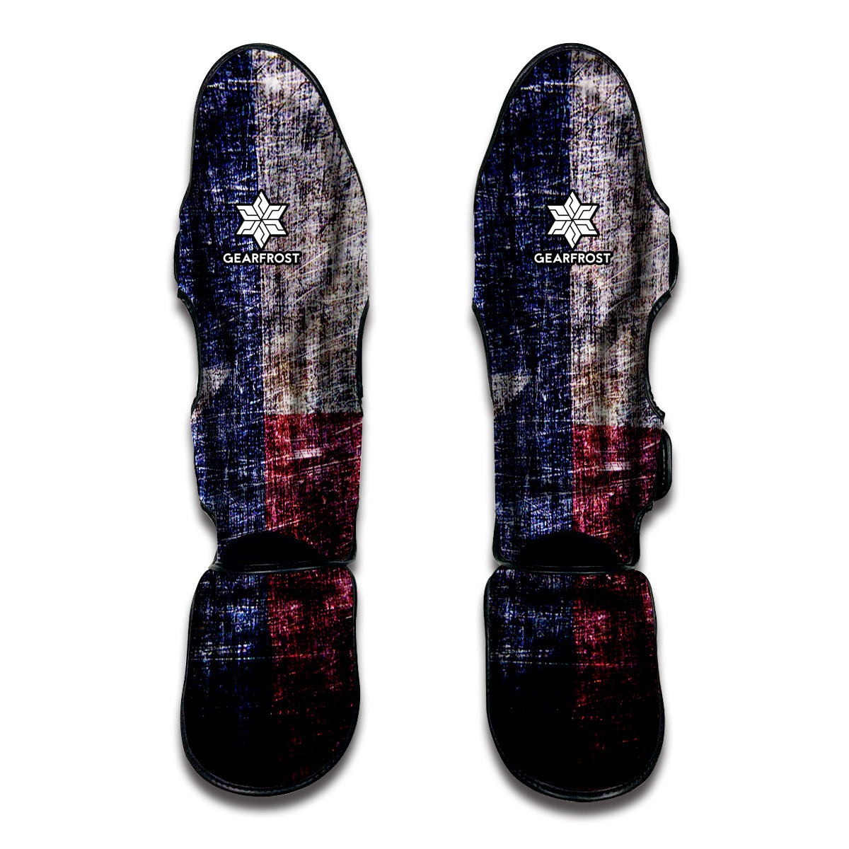 Grunge Texas Flag Print Muay Thai Shin Guard