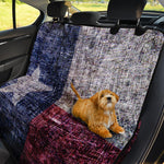 Grunge Texas Flag Print Pet Car Back Seat Cover