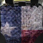 Grunge Texas Flag Print Pet Car Back Seat Cover