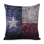 Grunge Texas Flag Print Pillow Cover