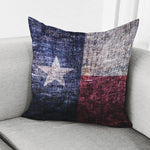 Grunge Texas Flag Print Pillow Cover
