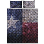 Grunge Texas Flag Print Quilt Bed Set