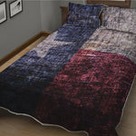 Grunge Texas Flag Print Quilt Bed Set
