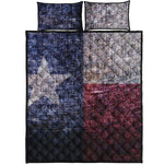 Grunge Texas Flag Print Quilt Bed Set